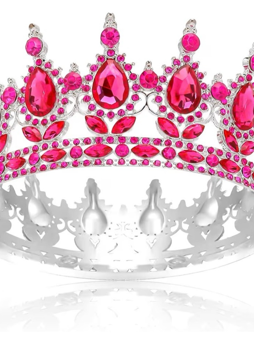 Fuchsia Gemstone Crown Tiara